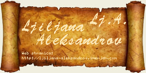 Ljiljana Aleksandrov vizit kartica